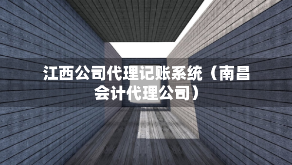 江西公司代理记账系统（南昌会计代理公司）