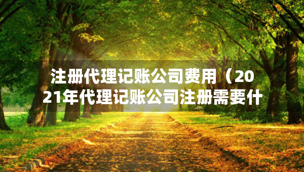 注册代理记账公司费用（2021年代理记账公司注册需要什么条件）