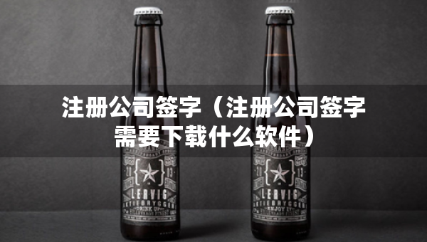 注册公司签字（注册公司签字需要下载什么软件）