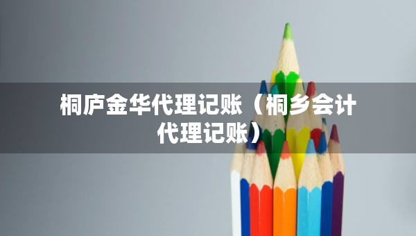 桐庐金华代理记账（桐乡会计代理记账）