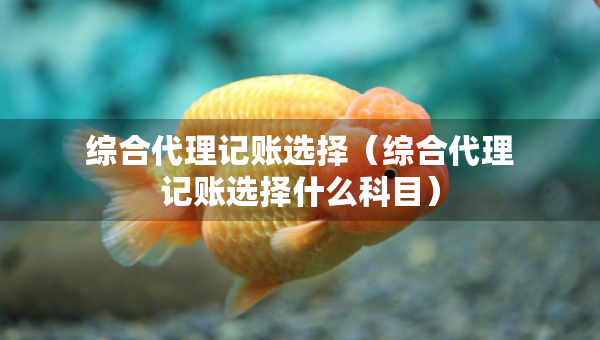 综合代理记账选择（综合代理记账选择什么科目）