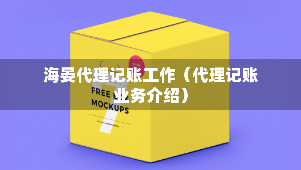 海晏代理记账工作（代理记账业务介绍）