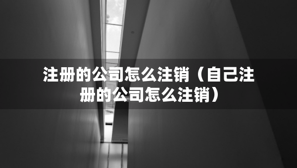 注册的公司怎么注销（自己注册的公司怎么注销）