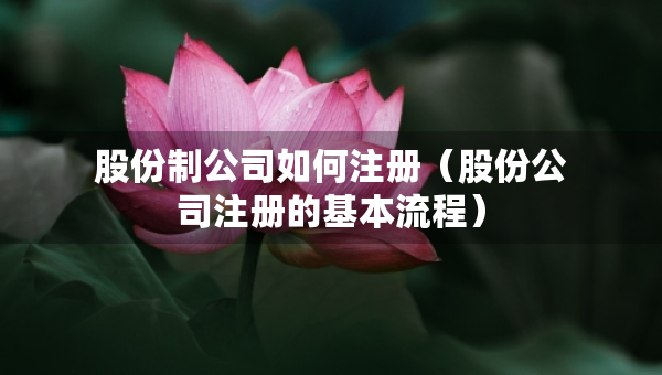 股份制公司如何注册（股份公司注册的基本流程）
