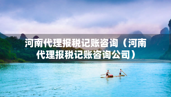 河南代理报税记账咨询（河南代理报税记账咨询公司）