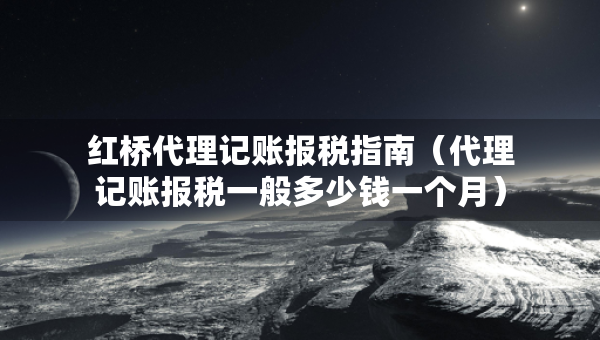 红桥代理记账报税指南（代理记账报税一般多少钱一个月）