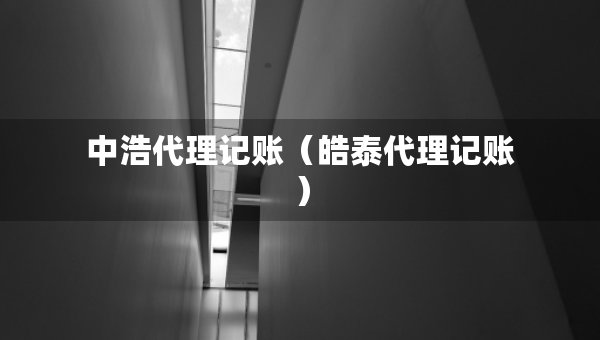 中浩代理记账（皓泰代理记账）