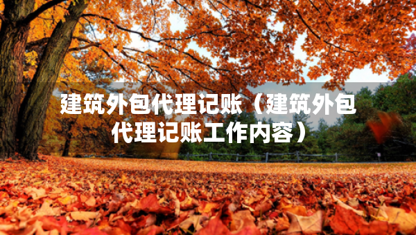 建筑外包代理记账（建筑外包代理记账工作内容）