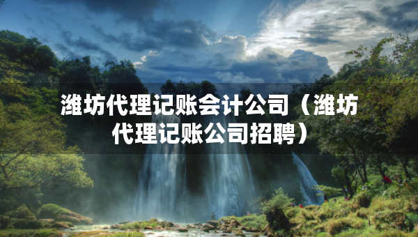 潍坊代理记账会计公司（潍坊代理记账公司招聘）