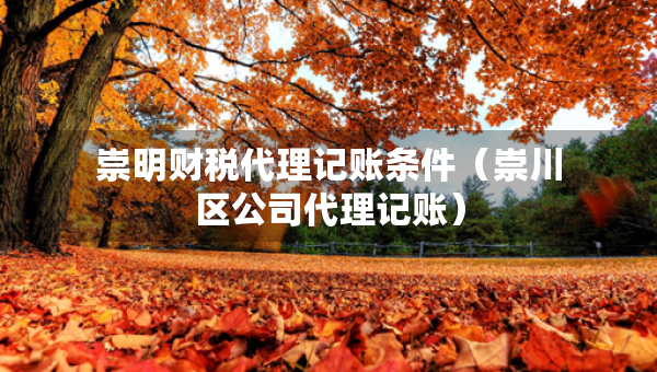 崇明财税代理记账条件（崇川区公司代理记账）