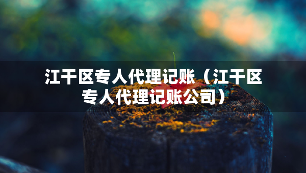 江干区专人代理记账（江干区专人代理记账公司）