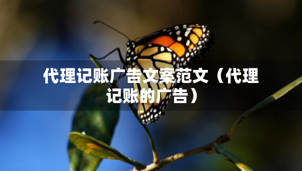 代理记账广告文案范文（代理记账的广告）