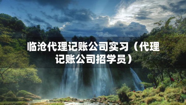 临沧代理记账公司实习（代理记账公司招学员）