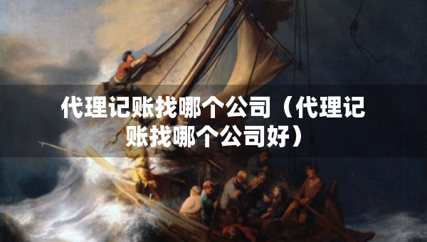 代理记账找哪个公司（代理记账找哪个公司好）