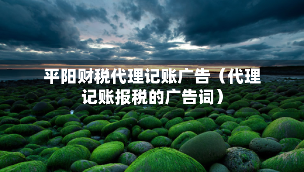 平阳财税代理记账广告（代理记账报税的广告词）
