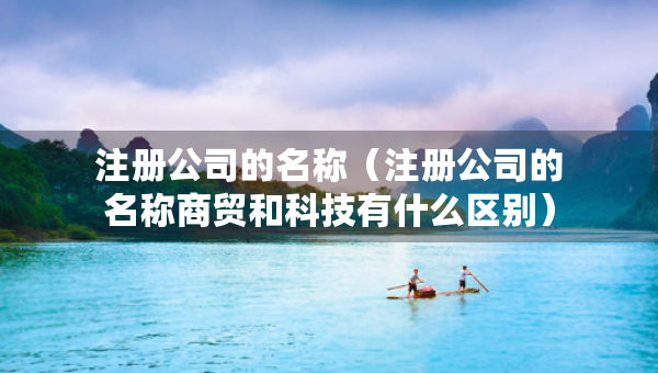 注册公司的名称（注册公司的名称商贸和科技有什么区别）