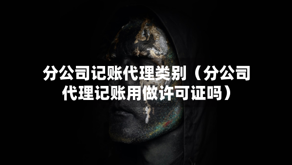 分公司记账代理类别（分公司代理记账用做许可证吗）