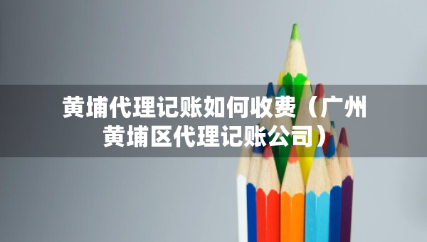 黄埔代理记账如何收费（广州黄埔区代理记账公司）