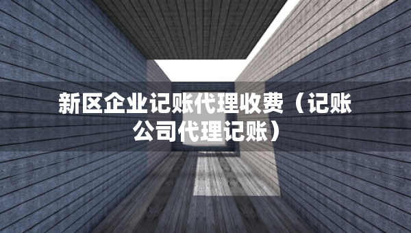 新区企业记账代理收费（记账公司代理记账）