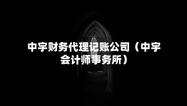 中宇财务代理记账公司（中宇会计师事务所）