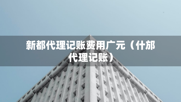 新都代理记账费用广元（什邡代理记账）