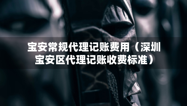宝安常规代理记账费用（深圳宝安区代理记账收费标准）