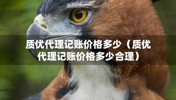 质优代理记账价格多少（质优代理记账价格多少合理）