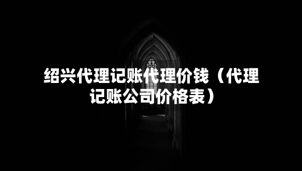 绍兴代理记账代理价钱（代理记账公司价格表）