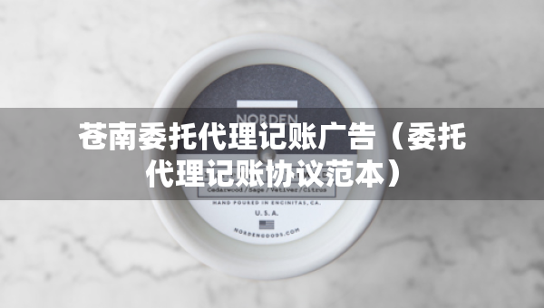苍南委托代理记账广告（委托代理记账协议范本）