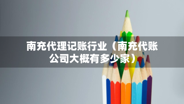 南充代理记账行业（南充代账公司大概有多少家）