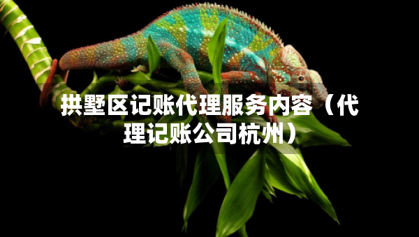 拱墅区记账代理服务内容（代理记账公司杭州）