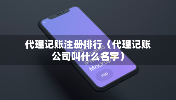 代理记账注册排行（代理记账公司叫什么名字）