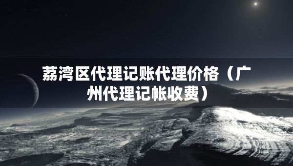 荔湾区代理记账代理价格（广州代理记帐收费）