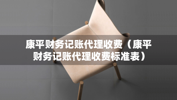 康平财务记账代理收费（康平财务记账代理收费标准表）