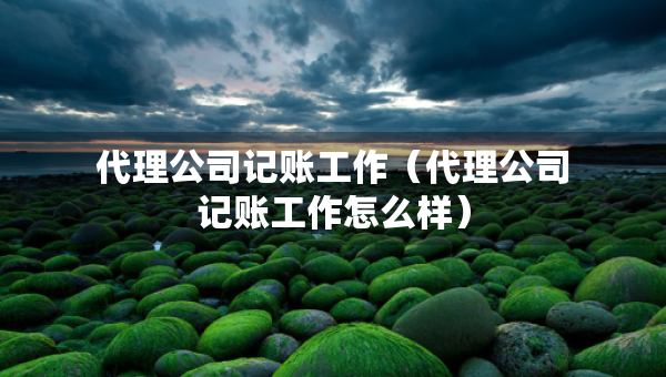 代理公司记账工作（代理公司记账工作怎么样）