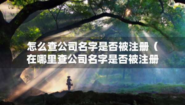怎么查公司名字是否被注册（在哪里查公司名字是否被注册）