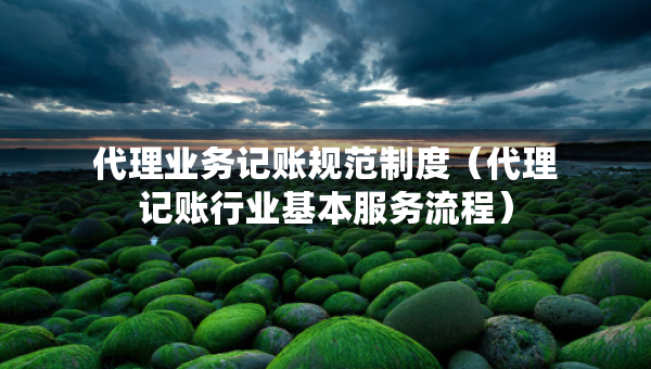 代理业务记账规范制度（代理记账行业基本服务流程）