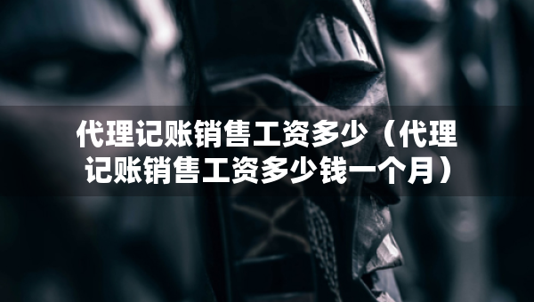 代理记账销售工资多少（代理记账销售工资多少钱一个月）