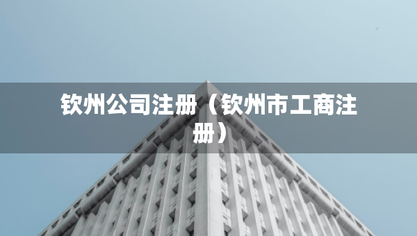 钦州公司注册（钦州市工商注册）