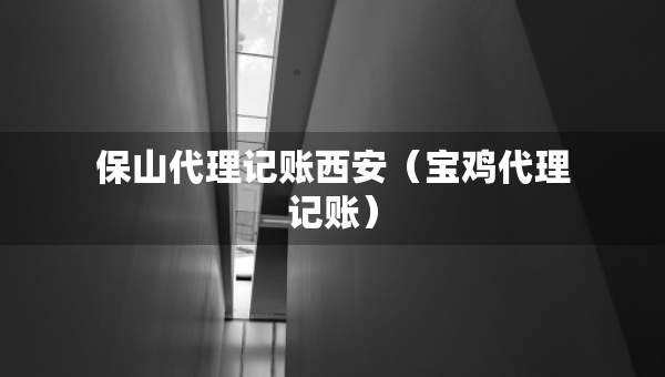 保山代理记账西安（宝鸡代理记账）