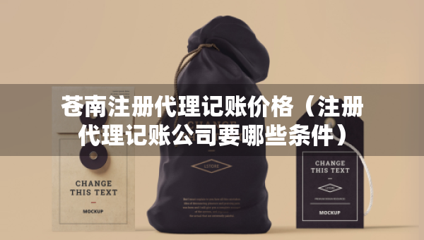 苍南注册代理记账价格（注册代理记账公司要哪些条件）