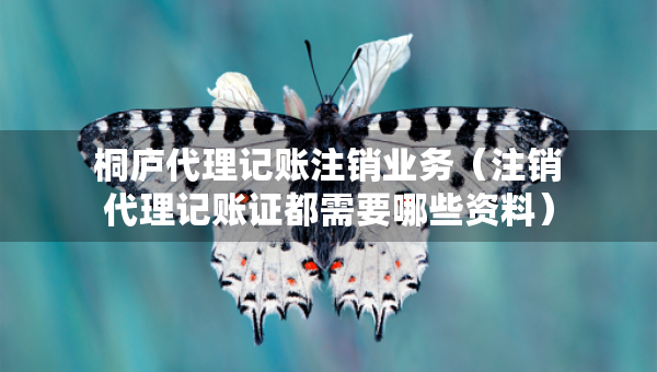 桐庐代理记账注销业务（注销代理记账证都需要哪些资料）