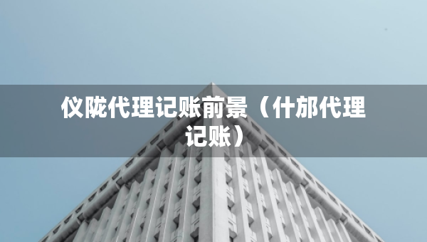 仪陇代理记账前景（什邡代理记账）