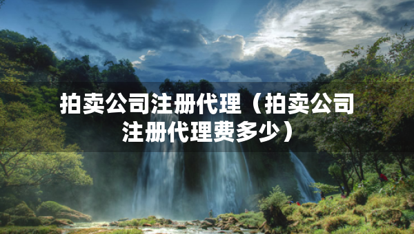 拍卖公司注册代理（拍卖公司注册代理费多少）
