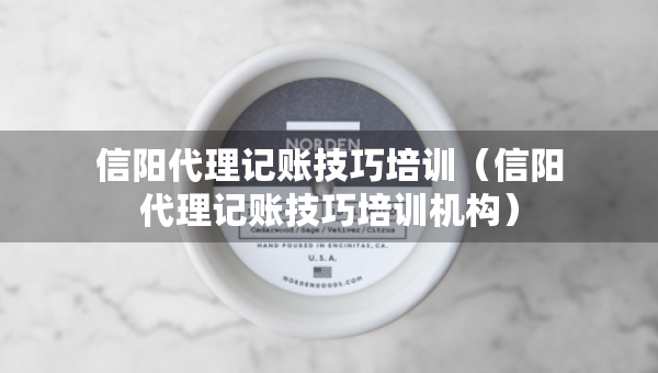 信阳代理记账技巧培训（信阳代理记账技巧培训机构）