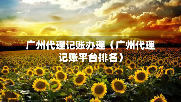 广州代理记账办理（广州代理记账平台排名）