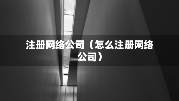 注册网络公司（怎么注册网络公司）