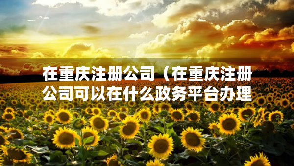 在重庆注册公司（在重庆注册公司可以在什么政务平台办理注册手续）