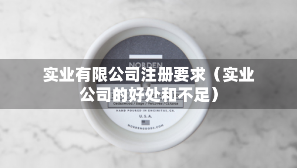 实业有限公司注册要求（实业公司的好处和不足）