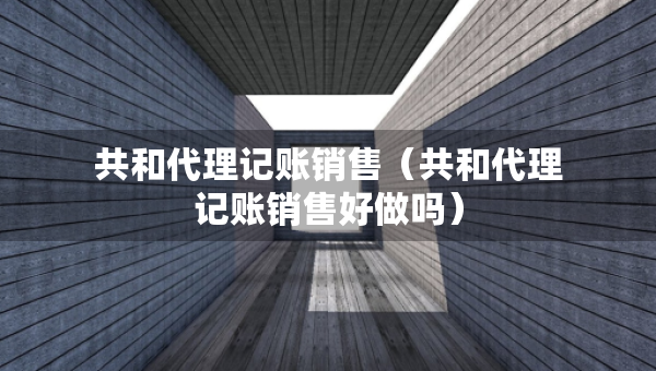 共和代理记账销售（共和代理记账销售好做吗）